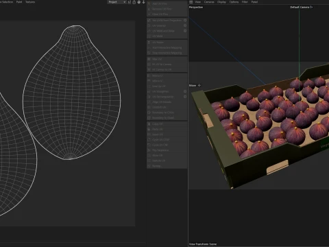 Fig Cardboard Fruit Box 3D Model