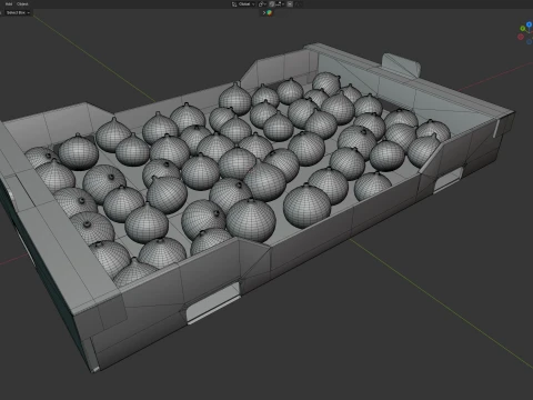 Fig Cardboard Fruit Box 3D Model