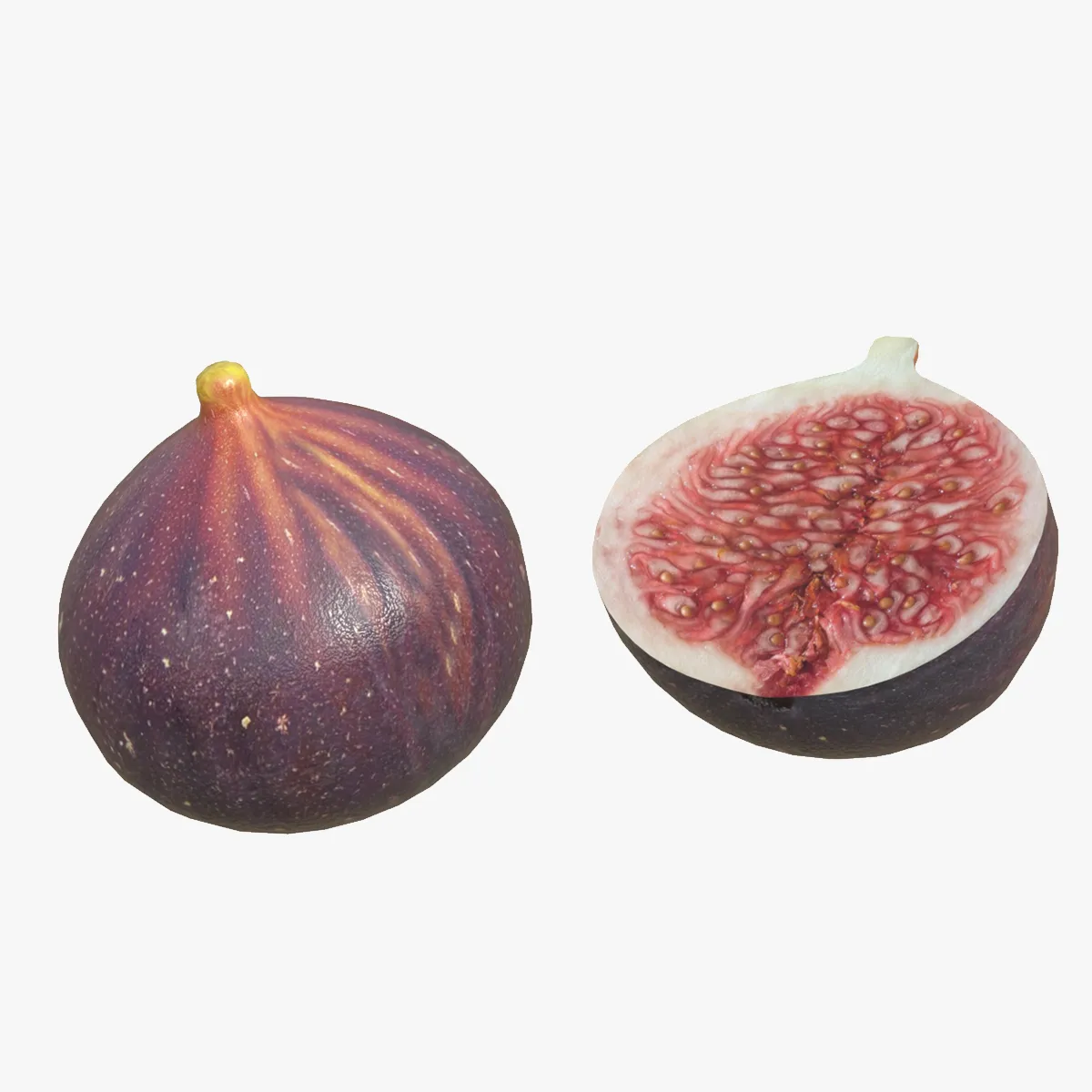 Fig Fruit 3D Model .c4d .max .obj .3ds .fbx .stl .blend 