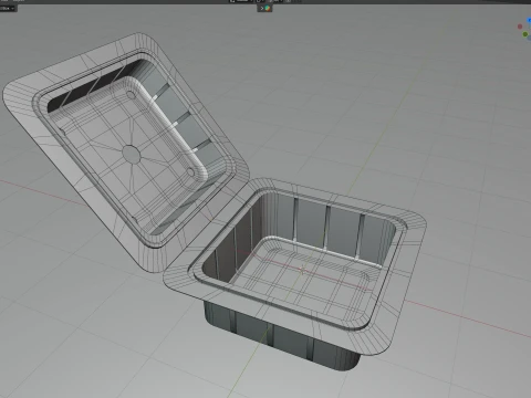 Fruit Box Plastic Transparent 3D Model