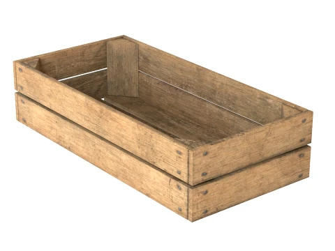 Fruits Wooden Crate 3D Model