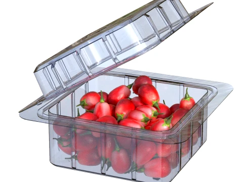 Goji berry Fruit Box Plastic Transparent 3D Model
