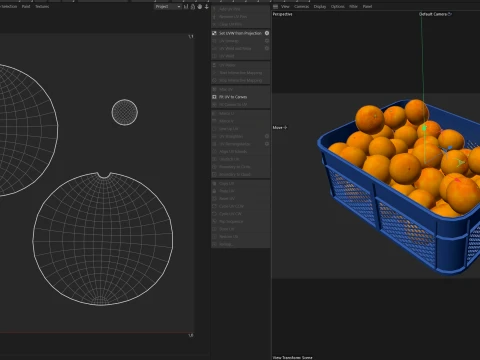 Grapefruit Plastic Crate 3D Model