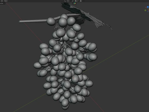 Grapes Green 3D Model