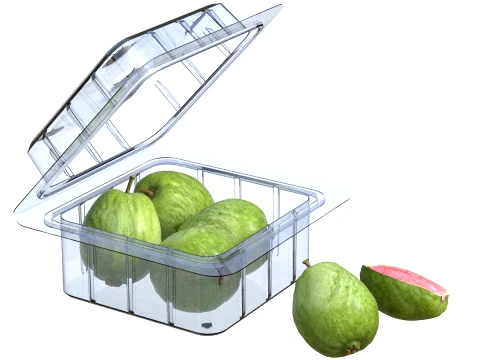 Guava Box Plastic Transparent 3D Model