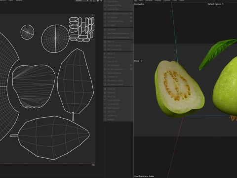 グアバの果実 3Dモデル