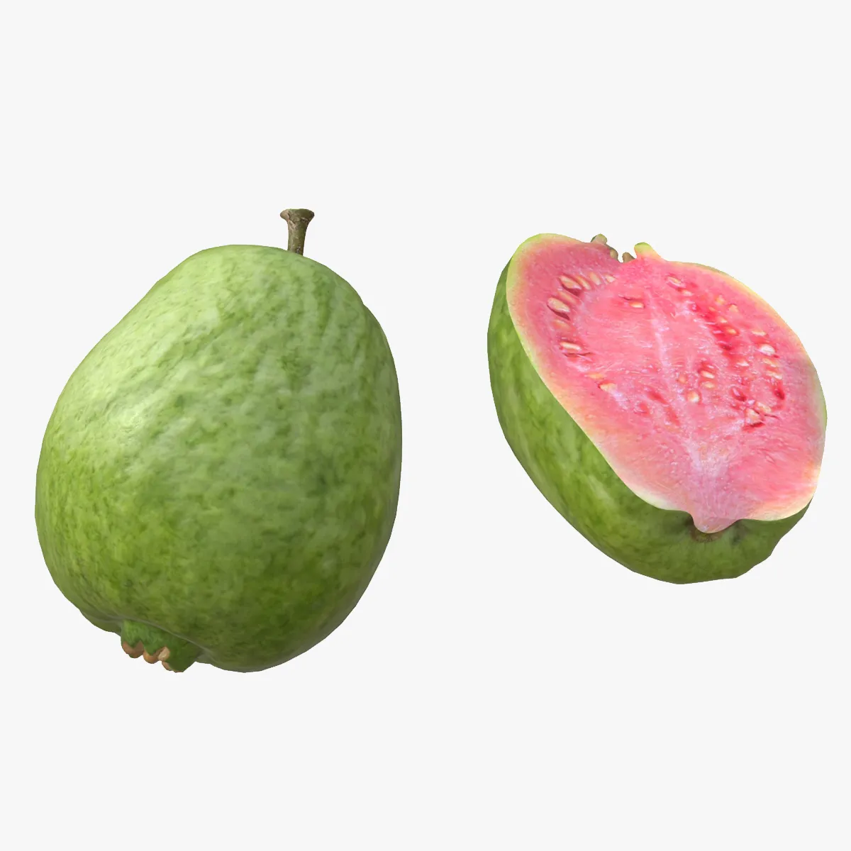 Guava Meyvesi v2 3D Model .c4d .max .obj .3ds .fbx .stl .blend 