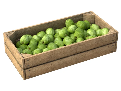 Guava Wooden Crate 3D Model