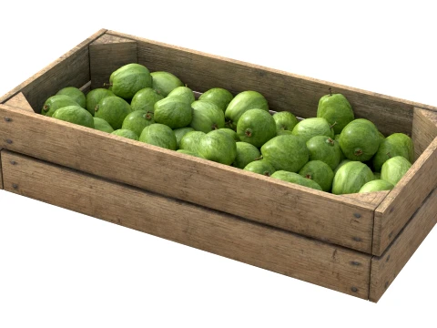 Guava Wooden Crate 3D Model