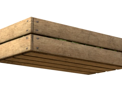 Guava Wooden Crate 3D Model