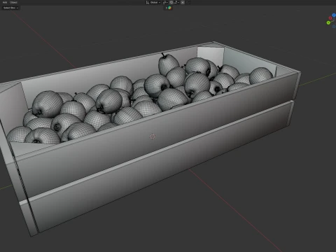 Guava Wooden Crate 3D Model