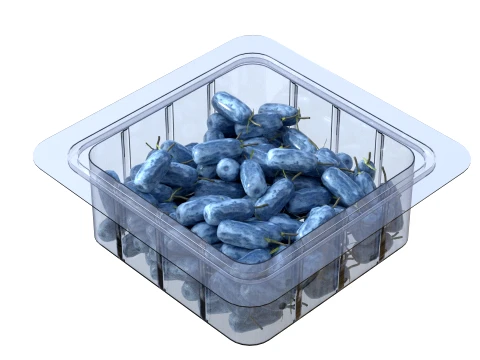 Caixa de Frutas Honeyberry Pl&aacute;stico Transparente Modelo 3D