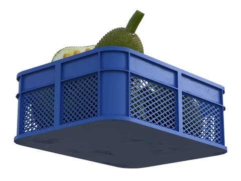 Jackfruit Plastic Crate 3D Model