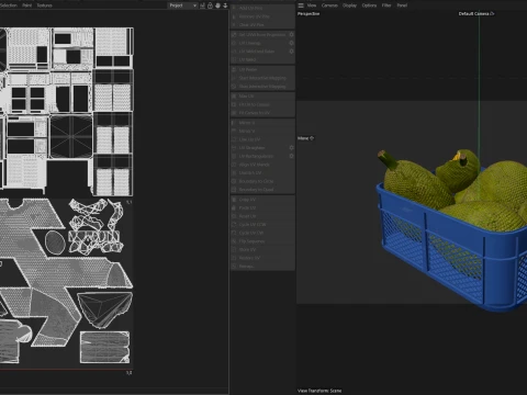 Jackfruit Plastic Crate 3D Model