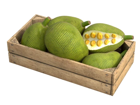 Jackfruit Wooden Crate 3D Model