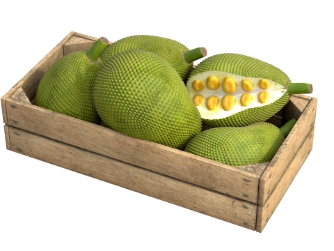 Jackfruit Wooden Crate 3D Model