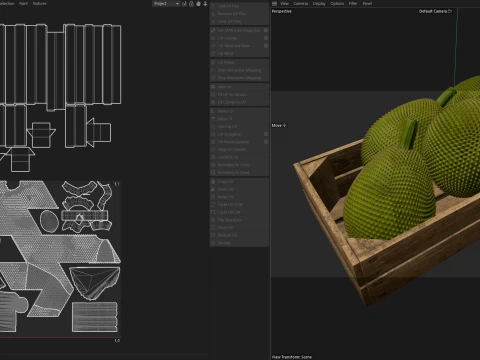 Jackfruit Wooden Crate 3D Model