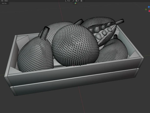 Jackfruit Wooden Crate 3D Model