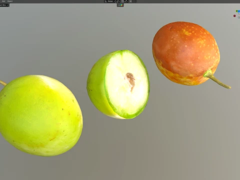 Jujube Fruit 3D Model