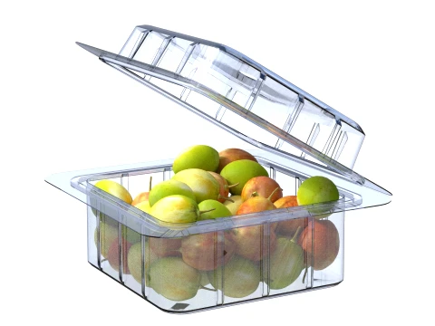 Jujube Fruit Box Plastic Transparent 3D Model