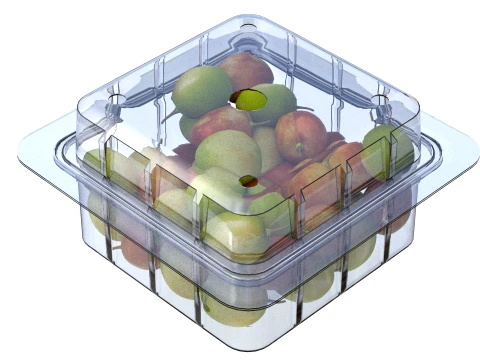 Jujube Fruit Box Plastic Transparent 3D Model
