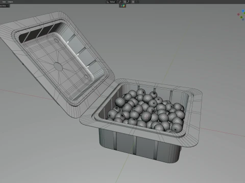 Juniper Berry Box Plastic Transparent 3D Model