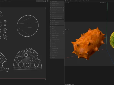 Kiwano Fruit 3D Model