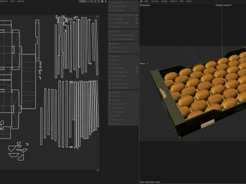Kiwi Cardboard Fruit Box 3D Model