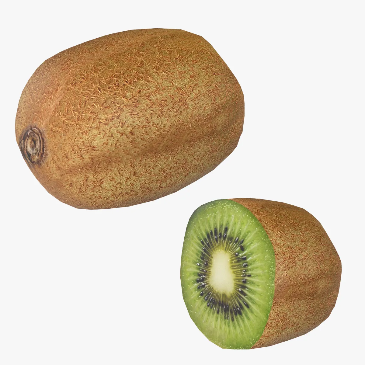 Kiwi Fruit 3D Model .c4d .max .obj .3ds .fbx .stl .blend 