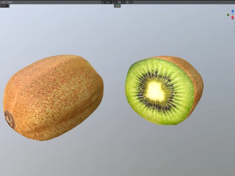 Kiwi Fruit 3D Model