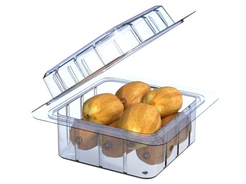 Kivi Meyve Kutusu Plastik Şeffaf 3D Model