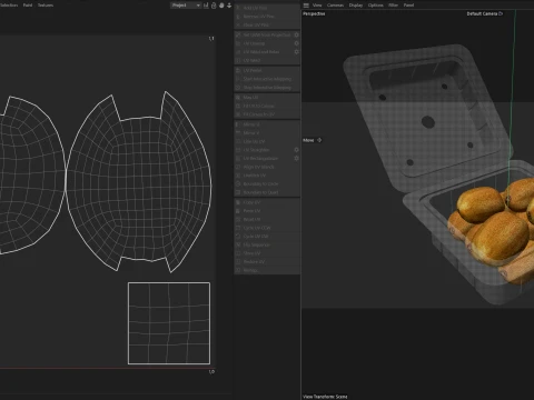 Kivi Meyve Kutusu Plastik Şeffaf 3D Model