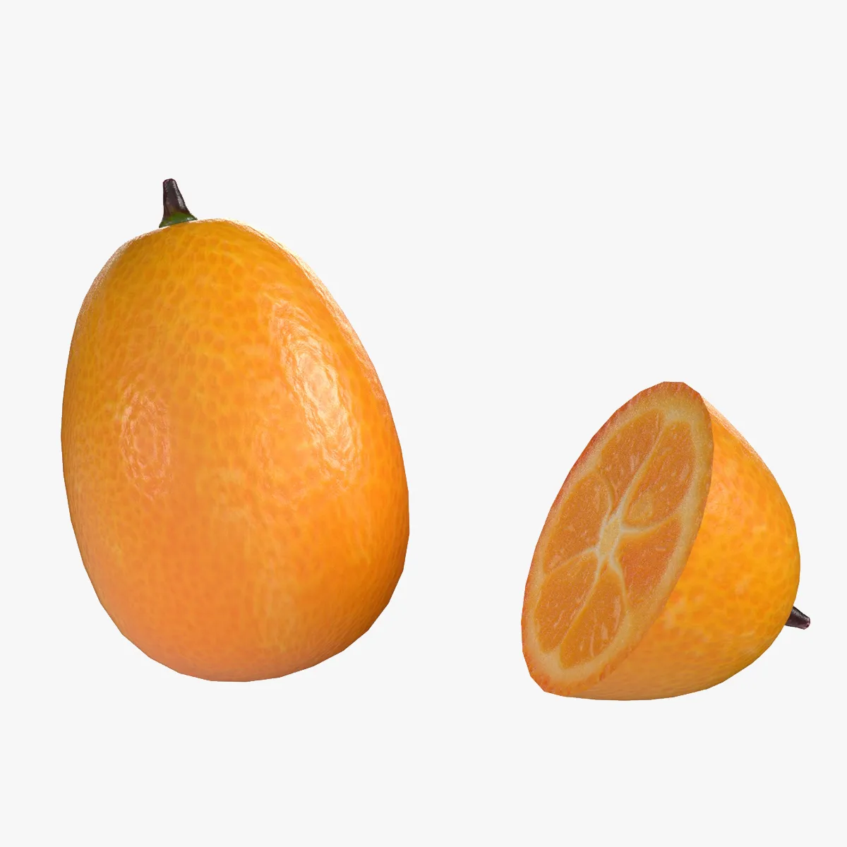 Kumquat Fruit 3D Model .c4d .max .obj .3ds .fbx .stl .blend 