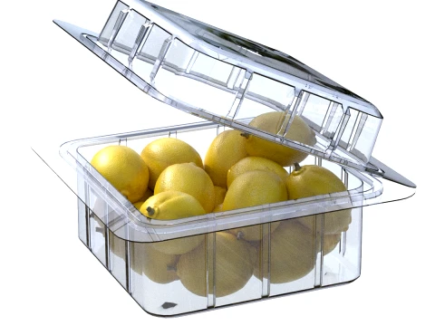 Lemon Fruit Box Plastic Transparent 3D Model