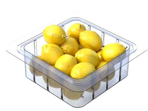 Lemon Fruit Box Plastic Transparent 3D Model