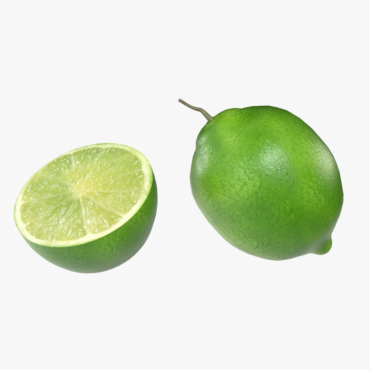 Lime Fruit 3D Model .c4d .max .obj .3ds .fbx .stl .blend 