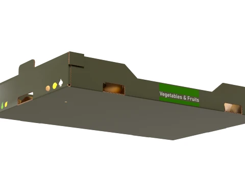 Loquat Cardboard Fruit Box 3D Model