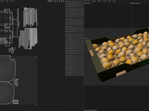 Loquat Cardboard Fruit Box 3D Model