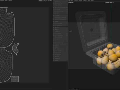 Caixa de Frutas N&ecirc;spera Pl&aacute;stico Transparente Modelo 3D