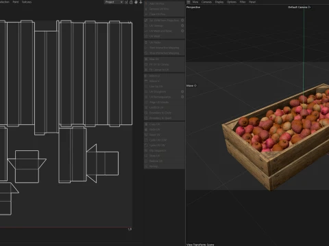 Lychee Wooden Crate 3D Model