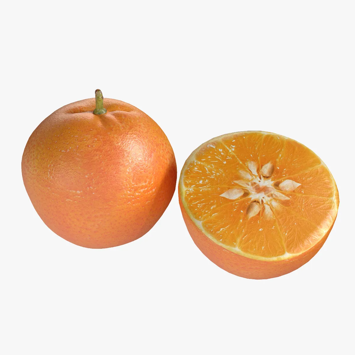 Mandarin 3D Model .c4d .max .obj .3ds .fbx .stl .blend 