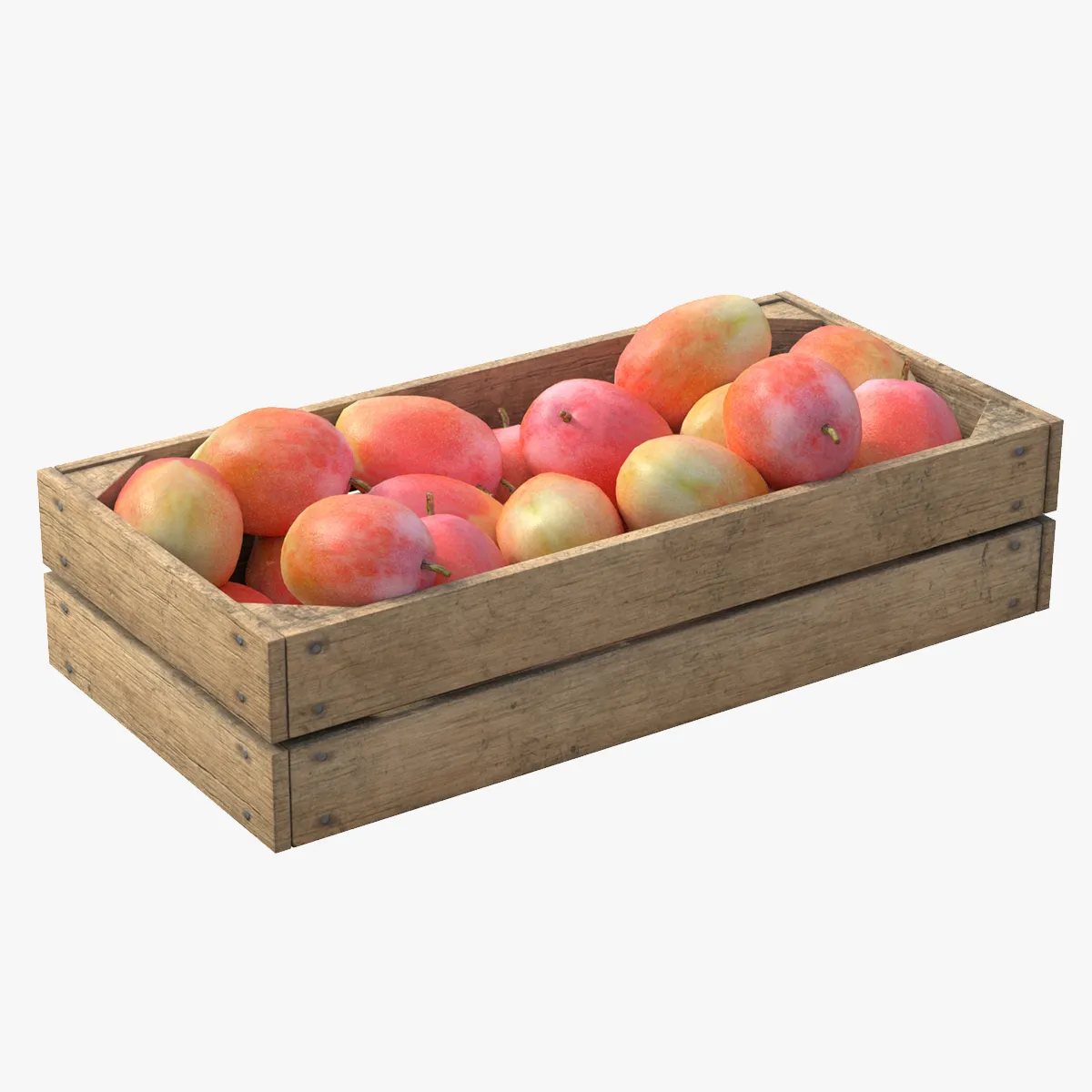 Mango 2 Wooden Crate 3D Model .c4d .max .obj .3ds .fbx .stl .blend 