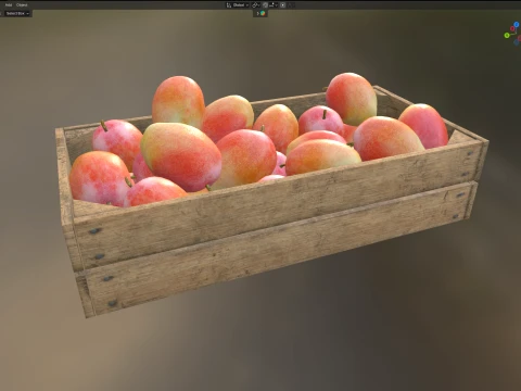 Mango 2 Wooden Crate 3D Model