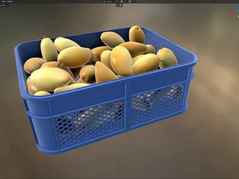 Mango 3 Plastic Crate 3D Model