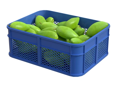 Mango 4 Plastic Crate 3D Model