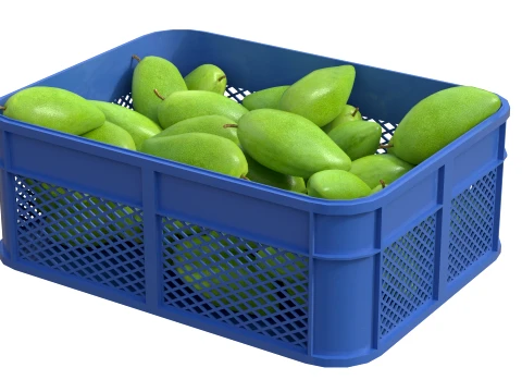 Mango 4 Plastic Crate 3D Model