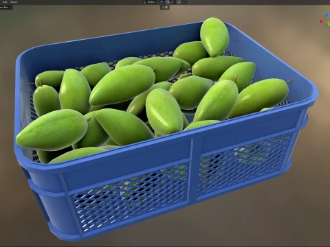 Mango 4 Plastic Crate 3D Model