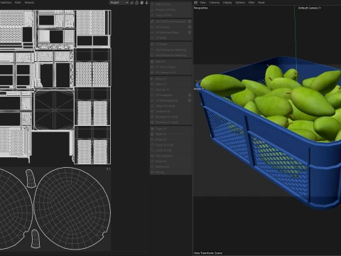 Mango 4 Plastic Crate 3D Model