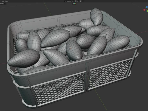 Mango 4 Plastic Crate 3D Model