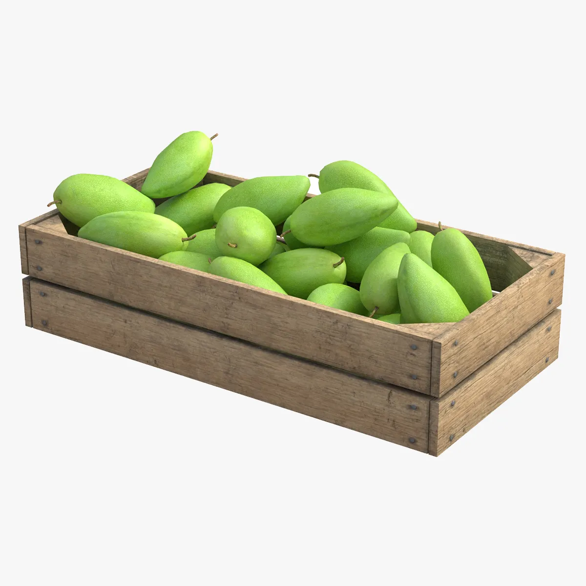 Mango 4 Wooden Crate 3D Model .c4d .max .obj .3ds .fbx .stl .blend